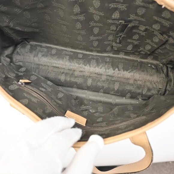 GUCCI Logo GG Shoulder Tote Bag PVC Leather White GHW Italy - Picture 16 of 16